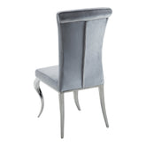 Coaster Betty Upholstered Side Chairs Grey and Chrome (Set of 4) Model 105073